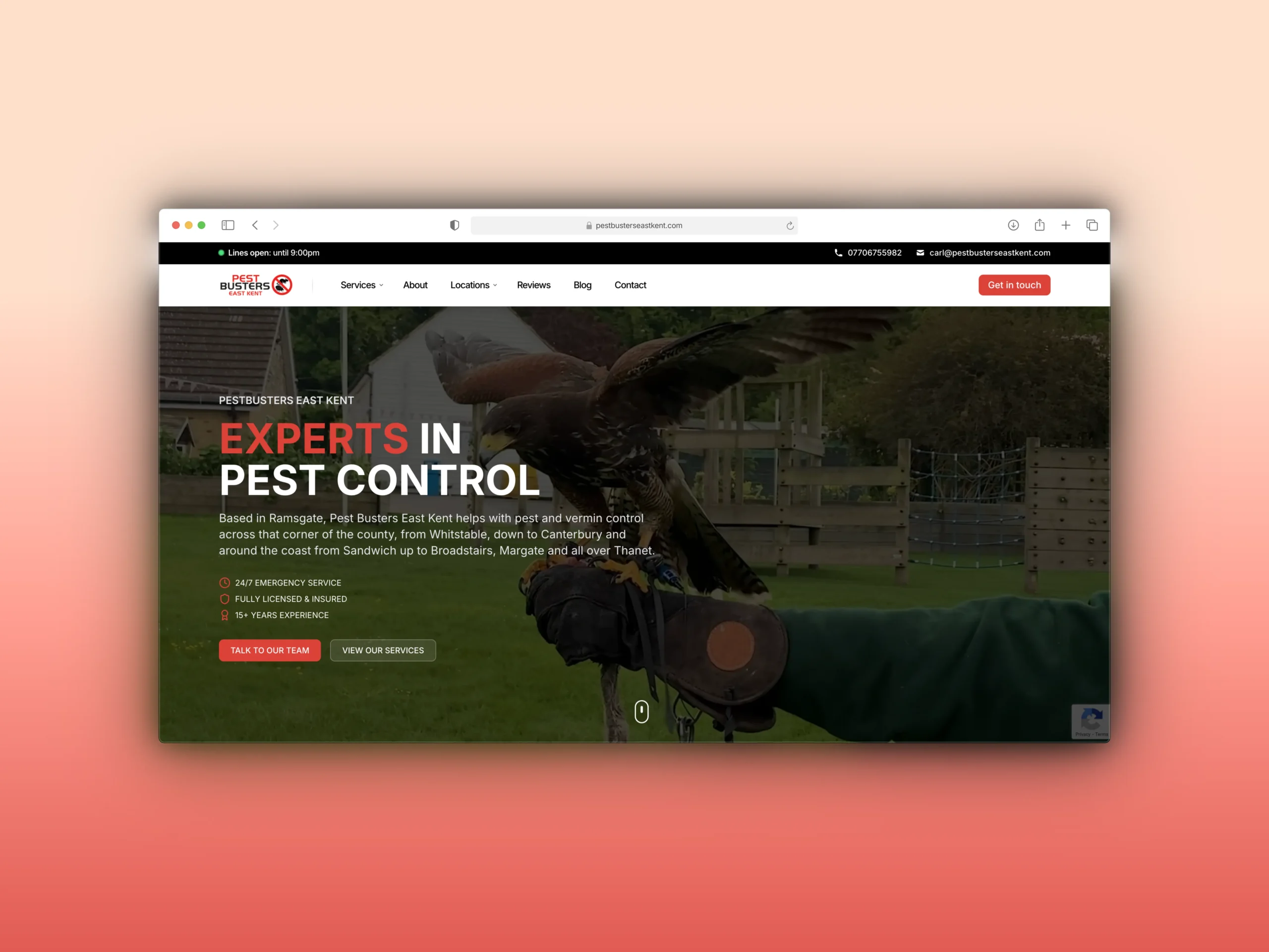 Pest Busters East Kent Homepage Hero Section